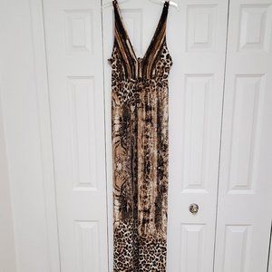ANIMAL PRINT MAXI DRESS SZ M